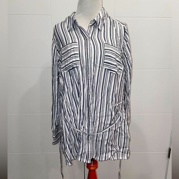 Maternity blouse with waist tie - Picture 5 of 9